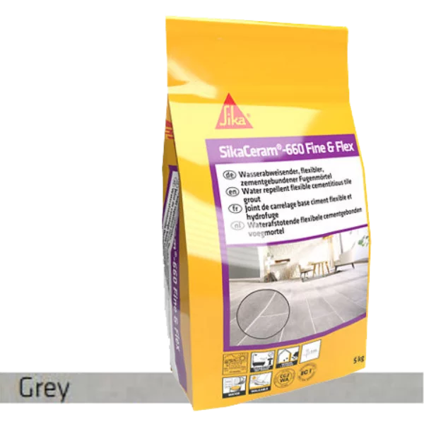 SIKA joint ciment 660 Fine et Flex Gris 19 - 5Kgs