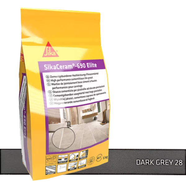 SIKA joint ciment 690 Elite Dark grey 28 - 5Kgs