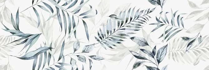 Carrelage Maeva décor aqua 20x60cm