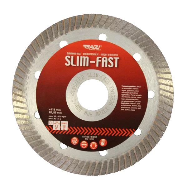 Disque diamanté premium 115x22.23x10mm Slim 061593B SADU