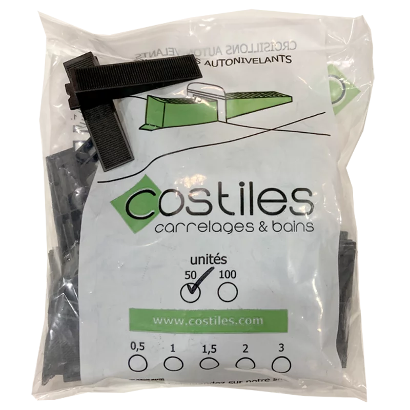 Cales pour Croisillons Autonivelant Clips+ COSTILES sac 50pcs