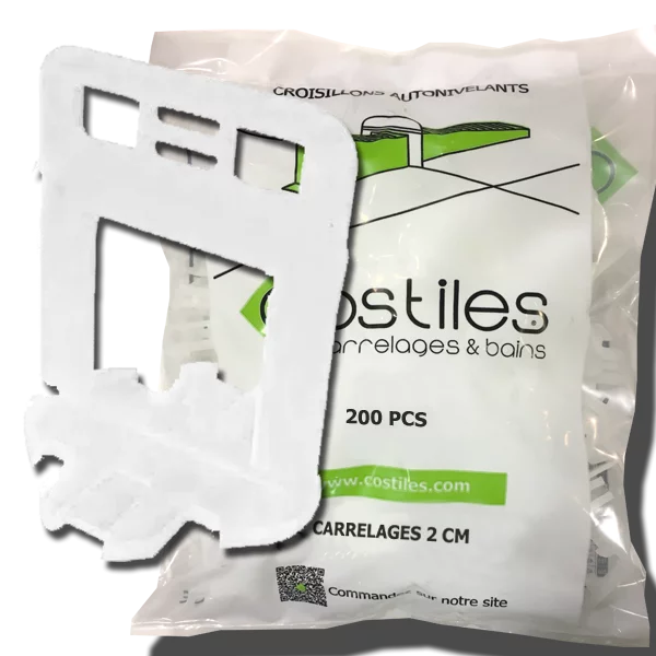 Croisillons Autonivelant pour 2cm - sac de 200pcs Clips+ COSTILES