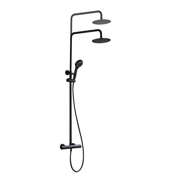 Colonne de douche thermostatique Sofia Noir mat
