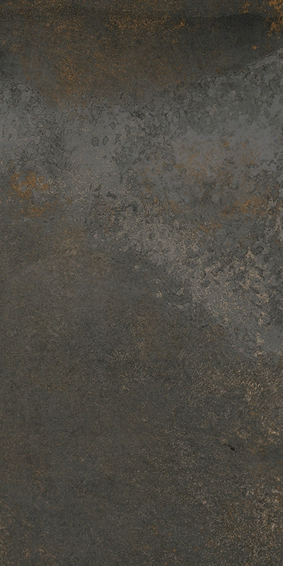 carrelage aspect métal Yuri Basalto 117.5x58.7cm