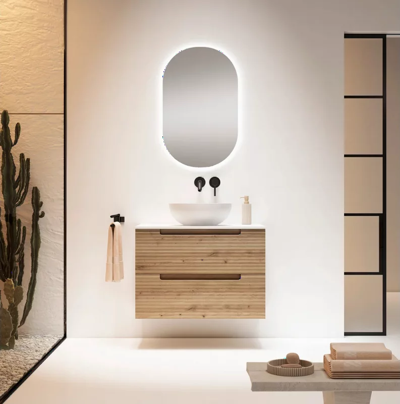 Ensemble meuble KYOTO + vasque céramique ADA - 60cm Costa