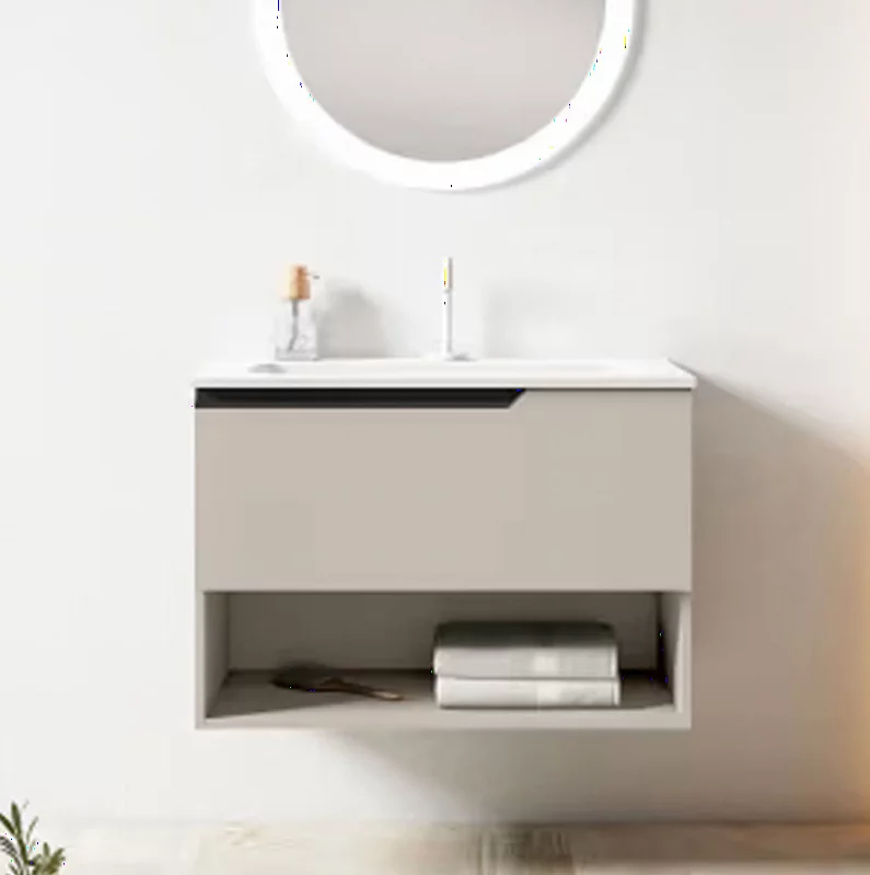 Ensemble meuble ELEVEN + vasque céramique FLAT - 60cm Cotton