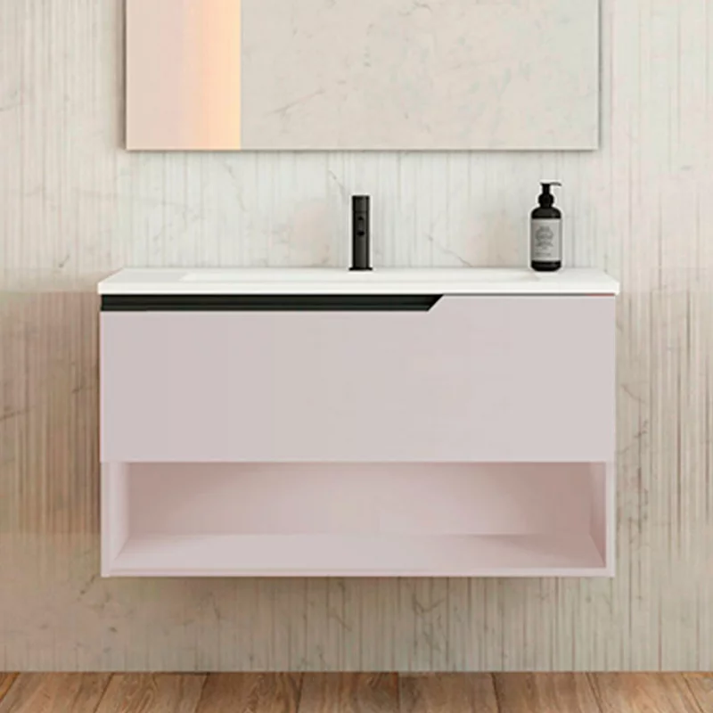 Ensemble meuble ELEVEN + vasque céramique FLAT - 100cm Cotton