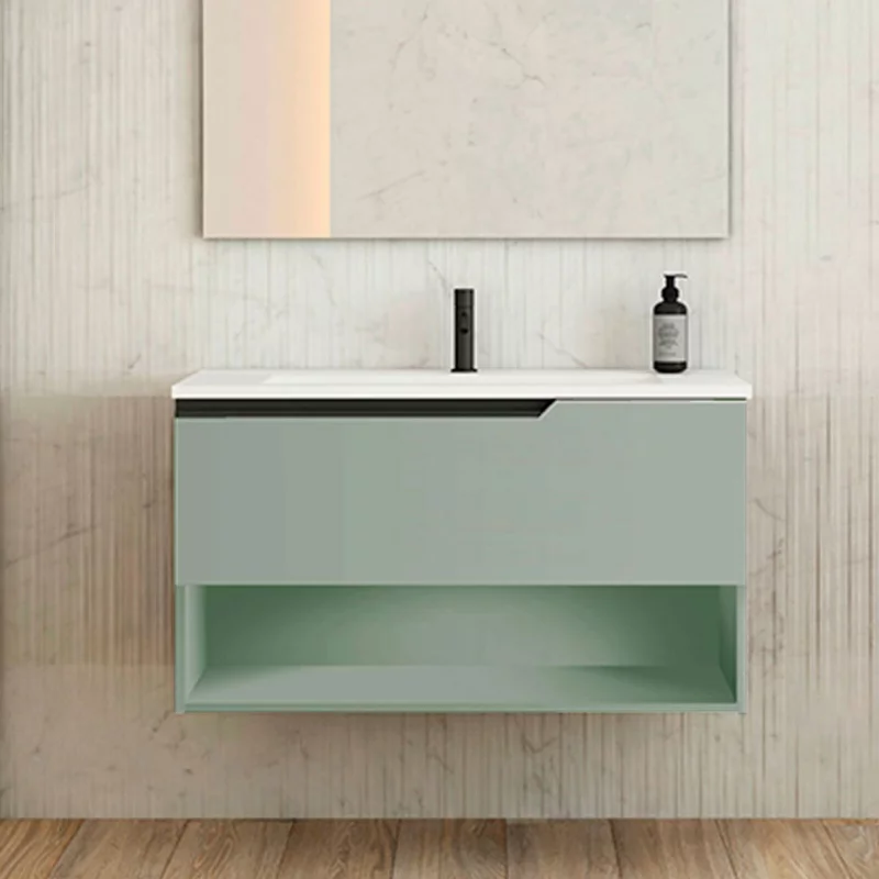 Ensemble meuble ELEVEN + vasque céramique FLAT - 100cm Musgo