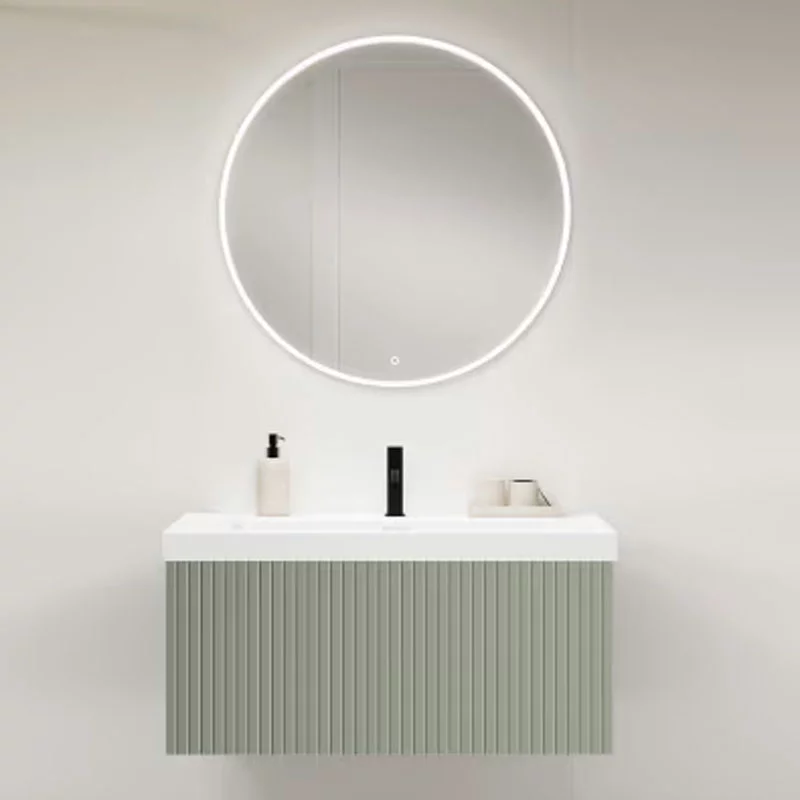 Ensemble meuble BARI + vasque céramique FLAT - 80cm Musgo