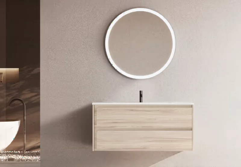 Ensemble meuble INDICO + vasque céramique Flat 100cm Aliso/Aliso