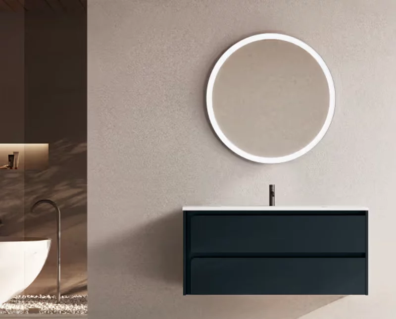 Ensemble meuble INDICO + vasque céramique Flat 100cm Navy/Navy