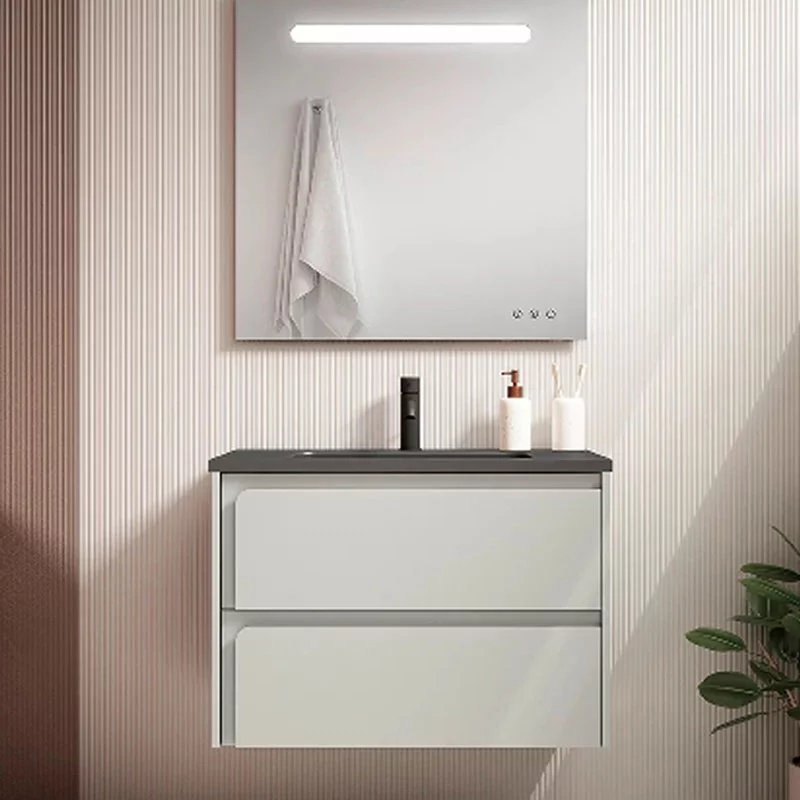 Ensemble meuble INDICO + vasque céramique Flat 60cm Blanc/Blanc