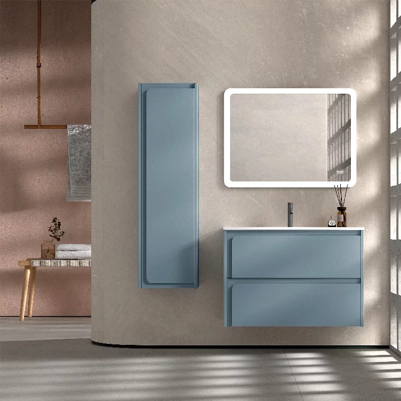 Ensemble meuble INDICO + vasque céramique Flat 60cm Avio/Avio