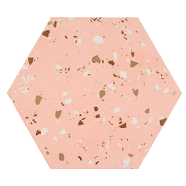 carrelage hexagonal South pink natural