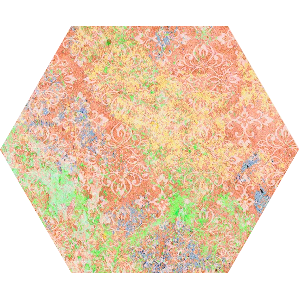 carrelage hexagonal Emotion red natural
