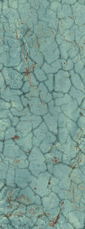 carrelage aspect métallique Zinc Crack Green 120x45cm