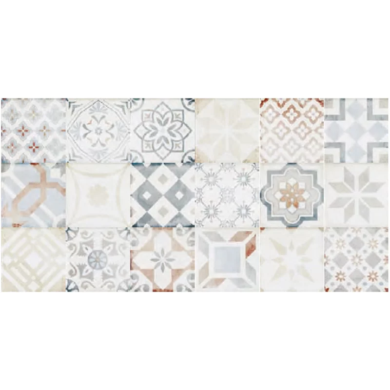 carrelage aspect carreau de ciment Tasos mix multicolor 20x20