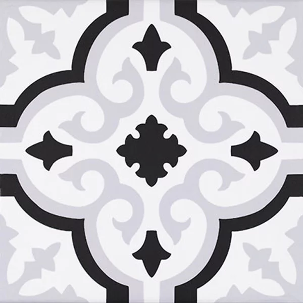 carrelage aspect carreau de ciment Orly blanc 20x20