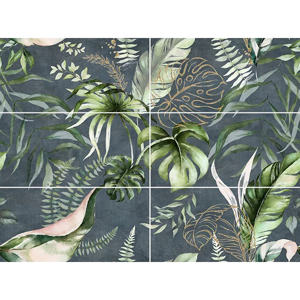 carrelage floral Jungle Dark