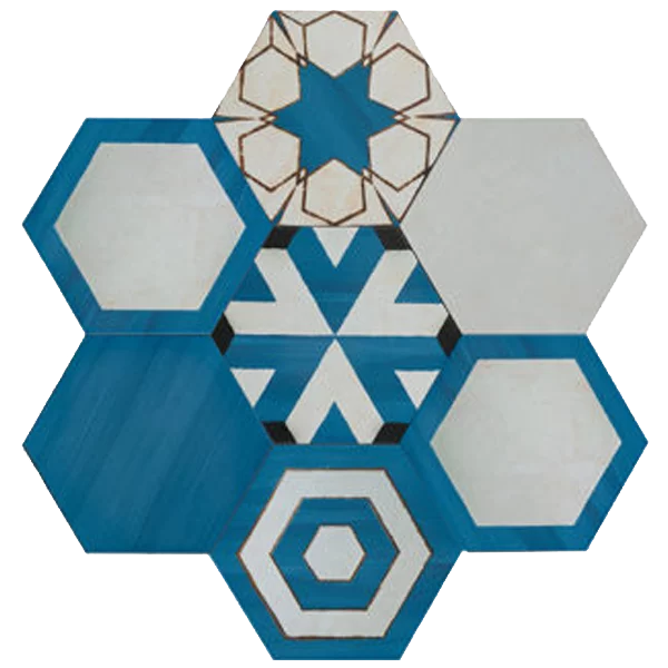 carrelage hexagonal Lisboa puzzle