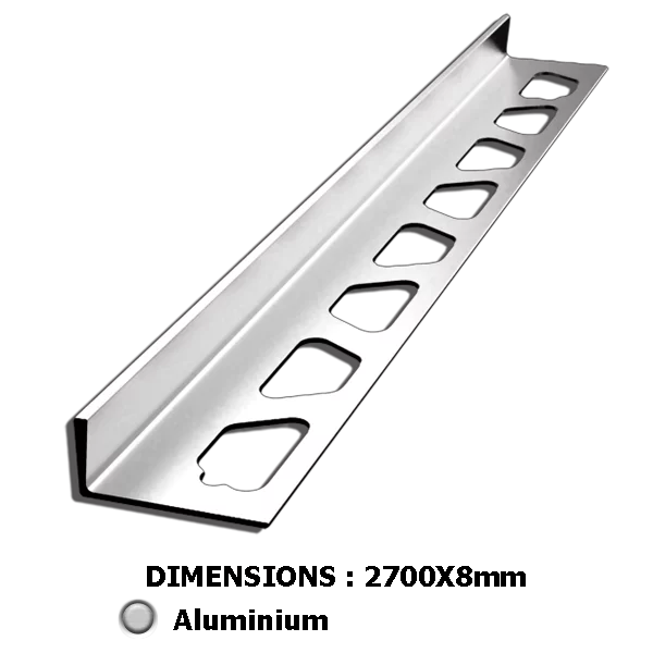 8mm alu - 2.7m profile droit