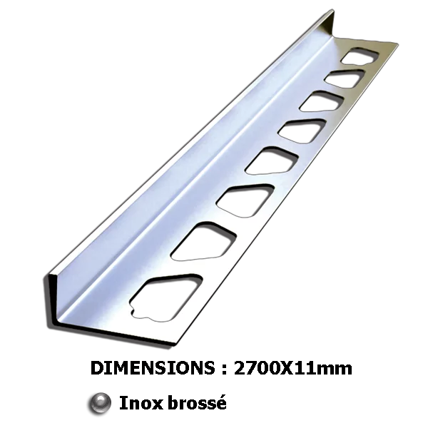 10mm inox - 2.5ml profile droit