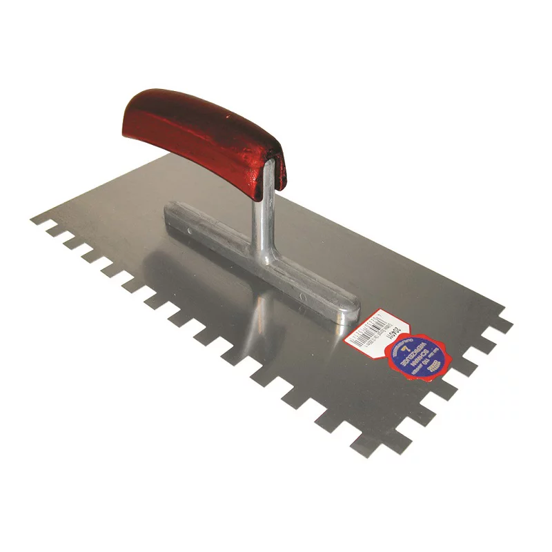 Plâtresse dentelée 280 x 130 / 10 x 10 mm / ZG22 avec manche bois - acier - CP 204011