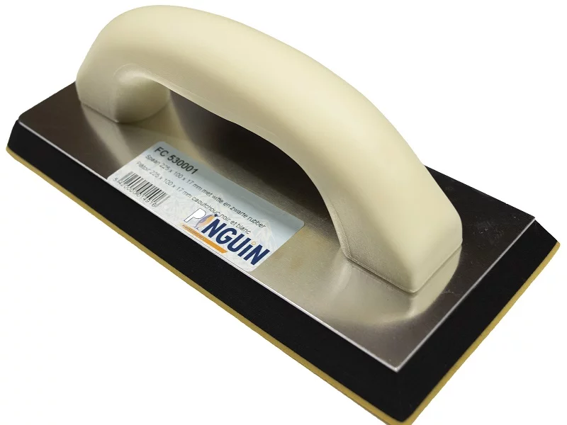 Plâtoir 225 x 100 x 17 mm caoutchouc noir et blanc - FC 530001