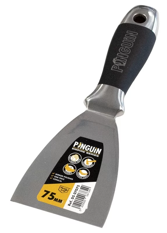 PINGUIN Empire - Spatule inox 75mm en 1pièce, Soft Touch Grip - Tête marteau - DS 07075