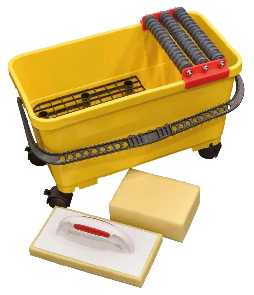 Seau kit 3 rouleaux Profi+grille 24L + talochon + Eponge KU995124