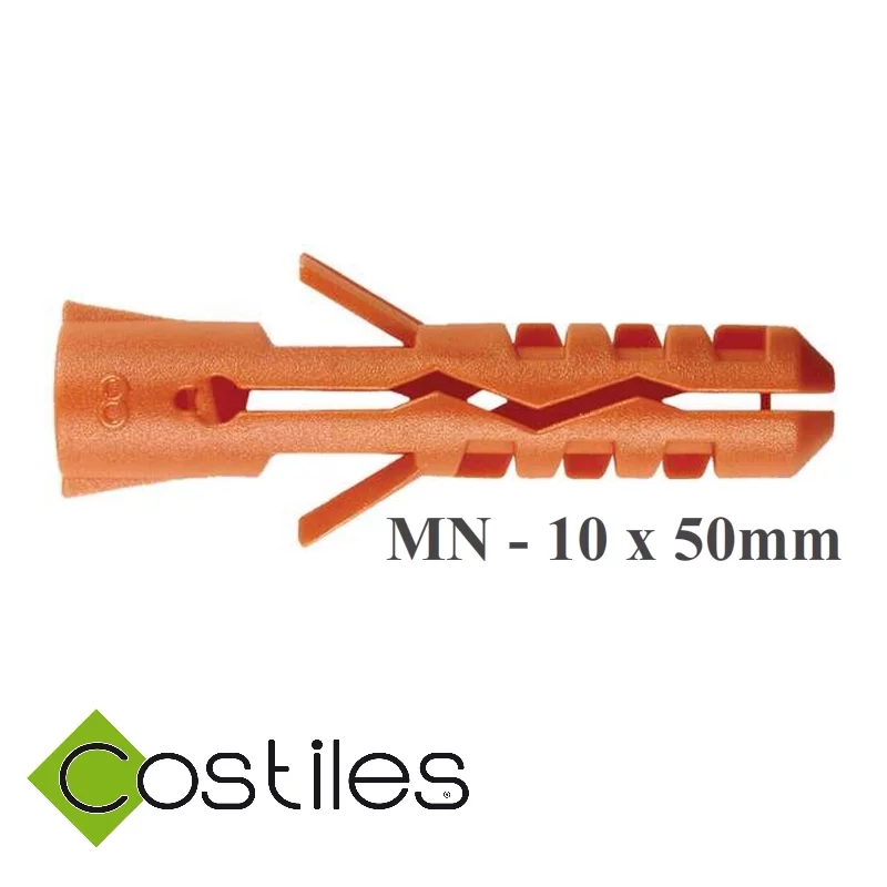 MN Cheville nylon plug 10x50mm - boite de 50 pièces - MG10000100