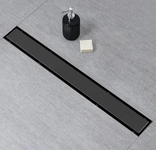 Canaline Caniveau de douche italienne Way line noir de 80cm - BK4024053