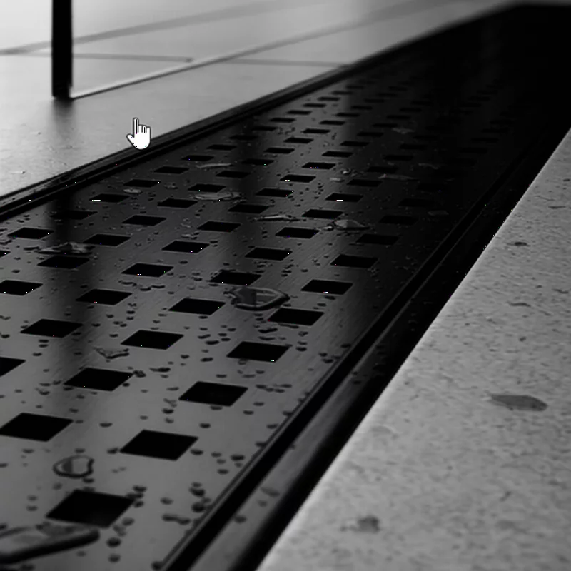 Canaline Caniveau de douche italienne Square noir de 80cm - BK4024153