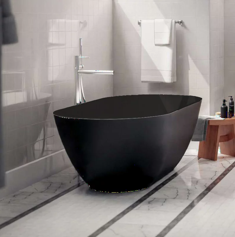 Baignoire GLEE Solid Surface Noire mat - DB1000651