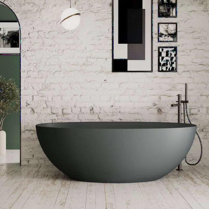 Baignoire BLISS Solid Surface Gris mat - DB1000604