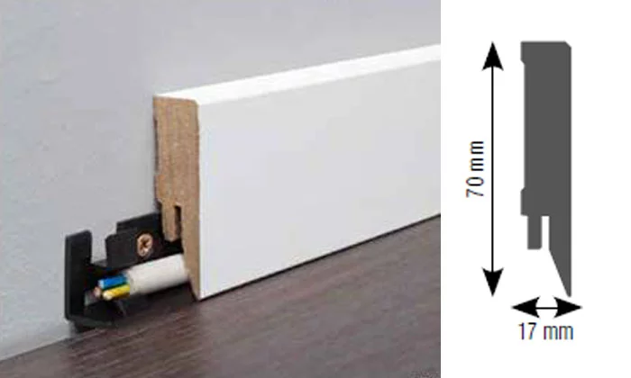 plinthe bois à peindre 2.4m - SKI-SP-060-000