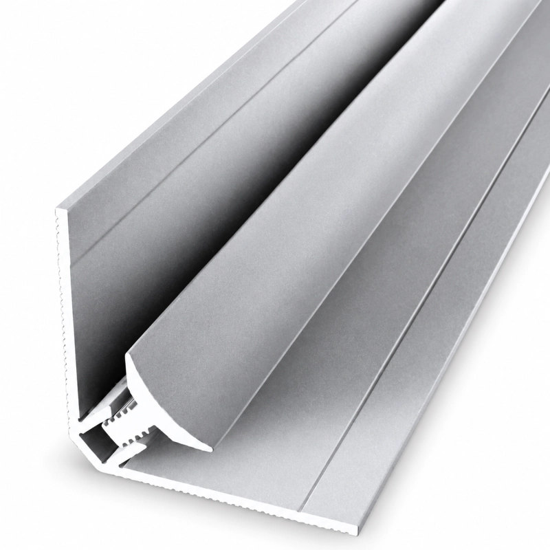 Profil d'angle intérieur alu argent Lamett pour panneaux muraux SPC 280cm