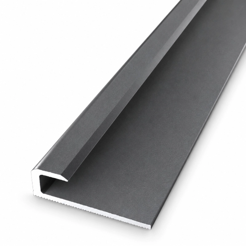 Profilé d'extrémité alu titane Lamett pour panneaux muraux SPC 280cm