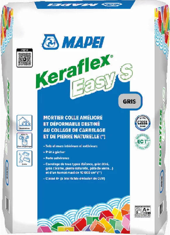 MAPEI Colle KERAFLEX EASY grise C2S1 E (25kg) - 1193525
