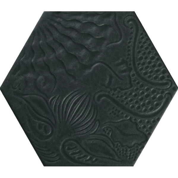 Carrelage Hexagonal Gaudi Black