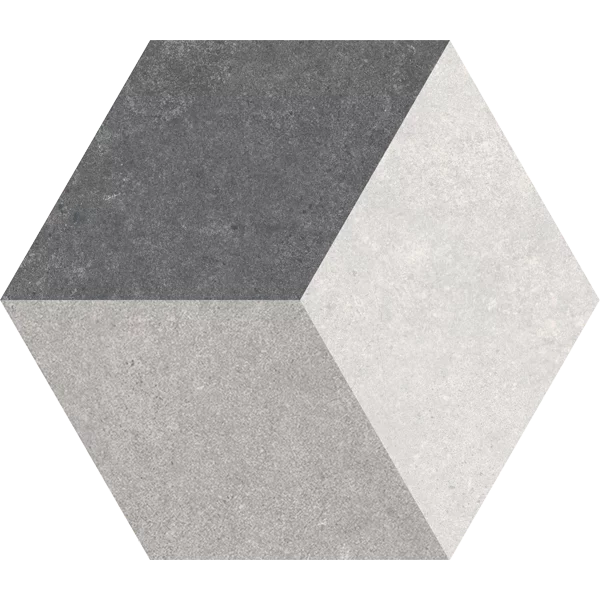 carrelage hexagonal Traffic 3D Grey