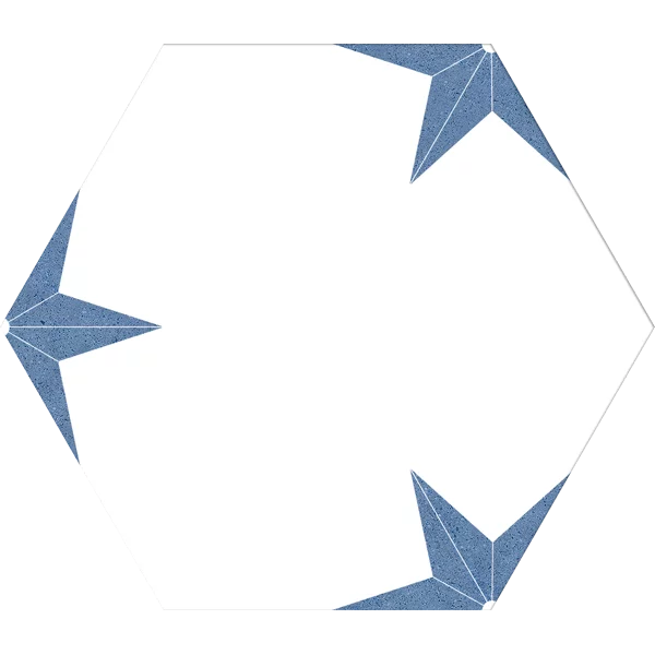 carrelage hexagonal Stella Azul