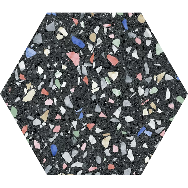 carrelage hexagonal Venice Dark Colors