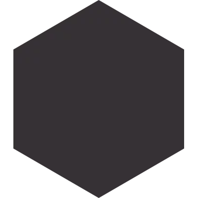 Basic Black Hexagonal 25cm