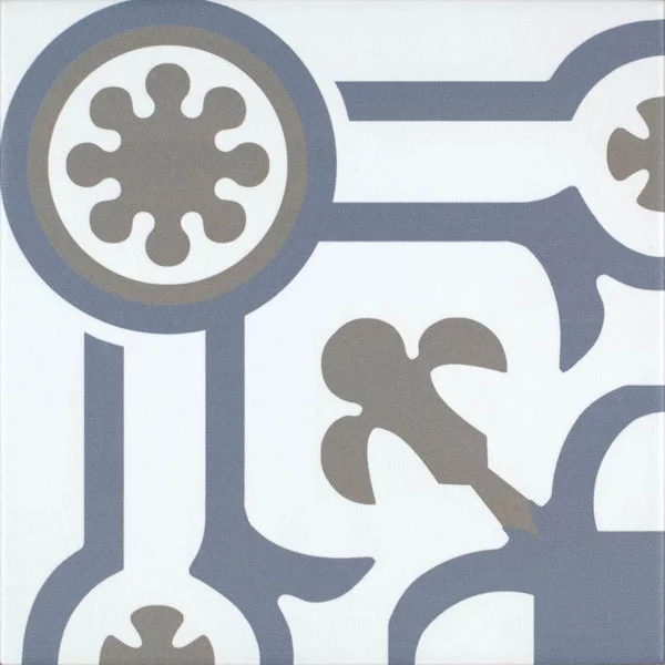 Carrelage frise angle Hidraulico Ducados