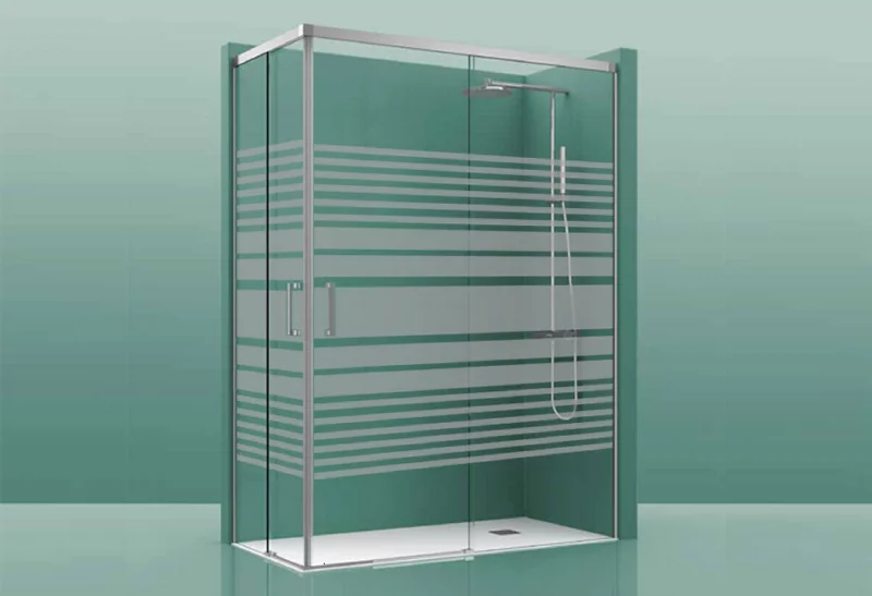 Paroi de douche COSMOS-300 - 90x80cm rayas