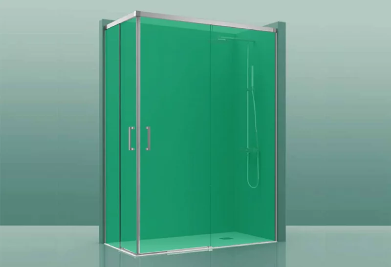 Paroi de douche COSMOS-300 - 120x70cm vert