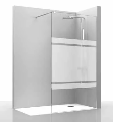Paroi de douche WALK-IN - 150cm décor Loft