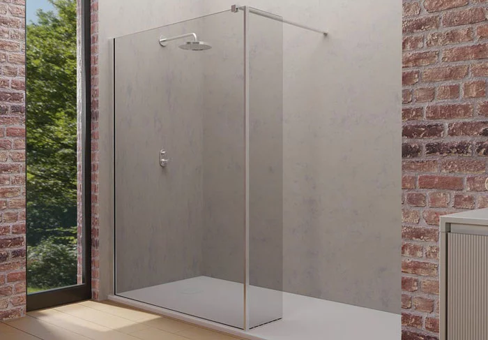 Paroi de douche WALK-IN 200 - 100+40cm verre transparent