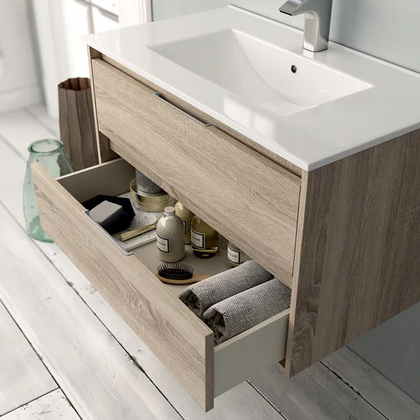 Ensemble meuble de salle de bains Siri 60 cm 2 tiroirs cambrian